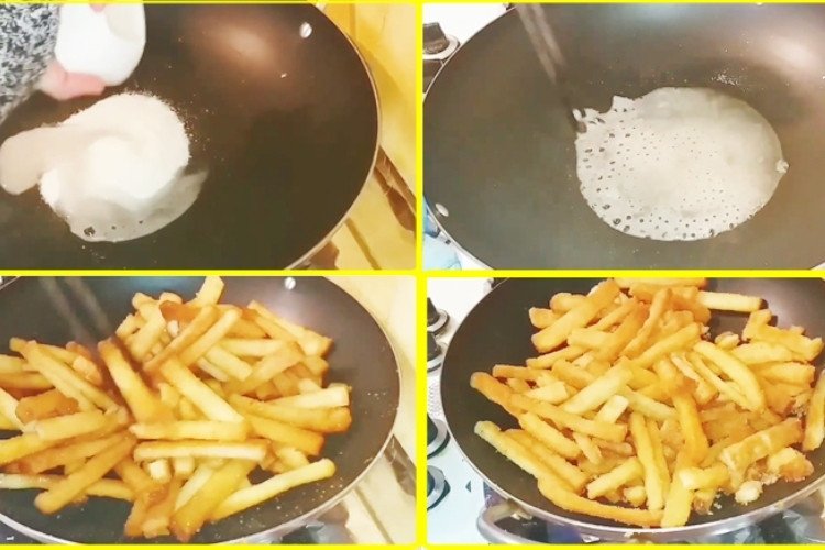 Quy trình chế biến bánh mì chiên giòn ngào đường, hương vị đậm đà kiểu ăn bánh bèo