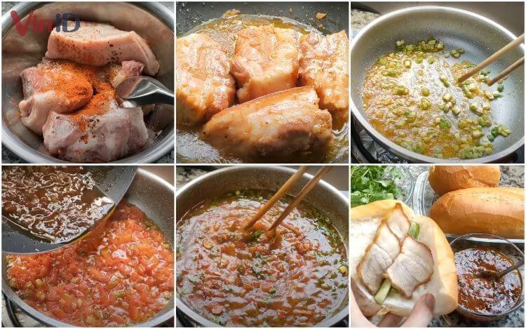 Quy trình chế biến nước sốt bánh mì thịt khìa tại nhà