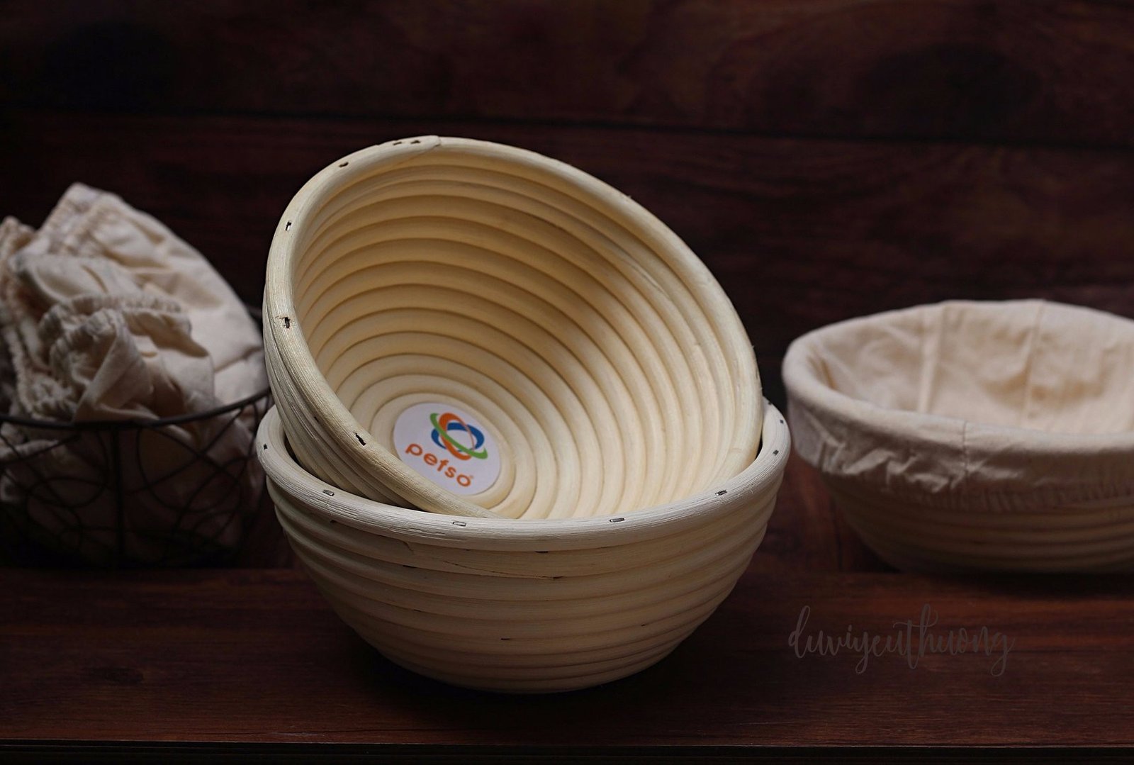 Rổ mây ủ bột tròn chất lượng cao giúp bánh mì giữ form đẹp mắt