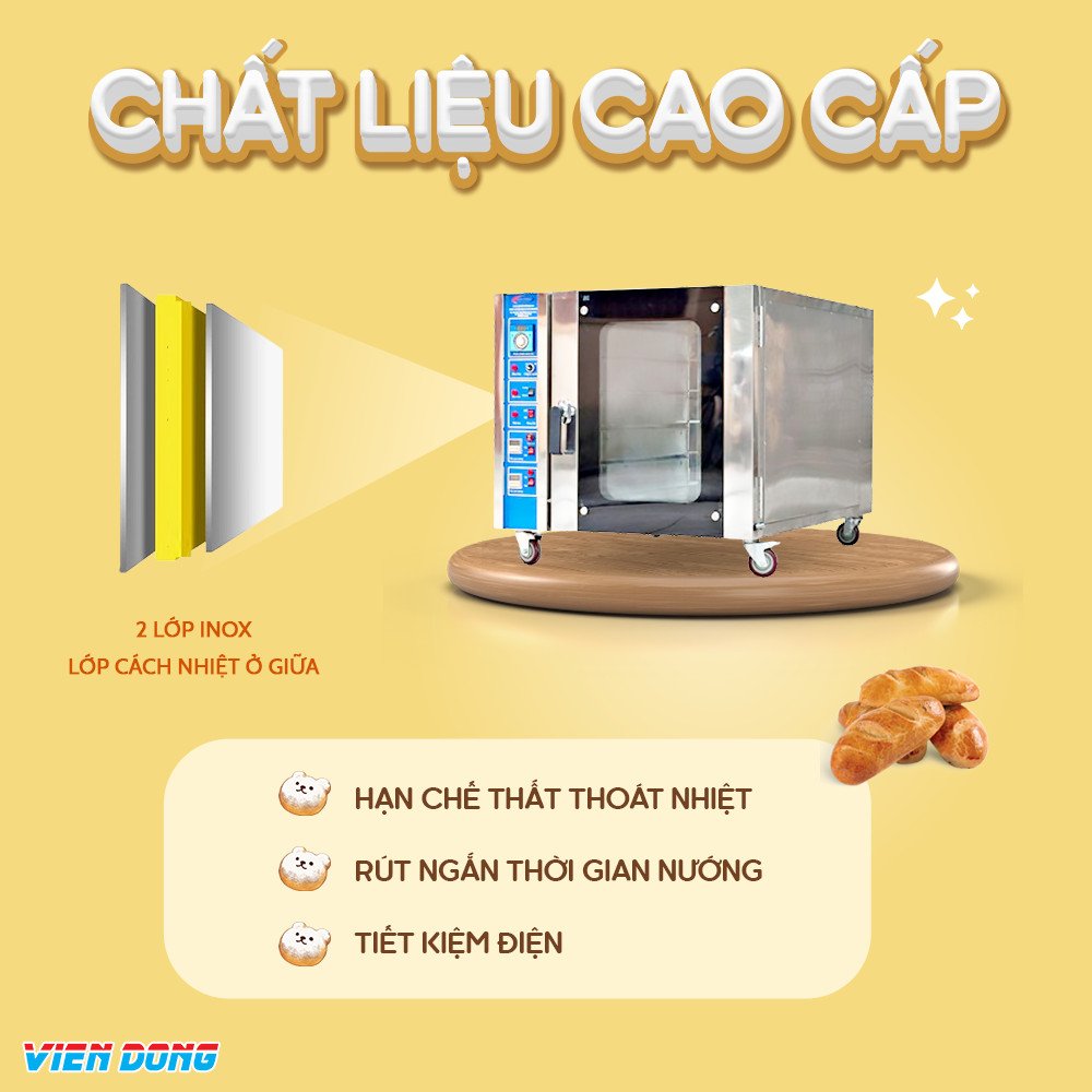 Sản phẩm bánh mì chất lượng từ lò đối lưu 5 khay