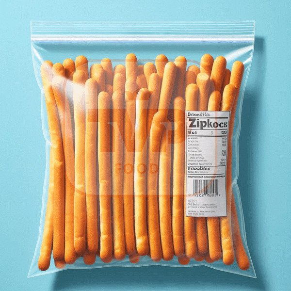 Sử dụng túi Ziplock để bảo quản bánh mì que giữ độ tươi giòn.