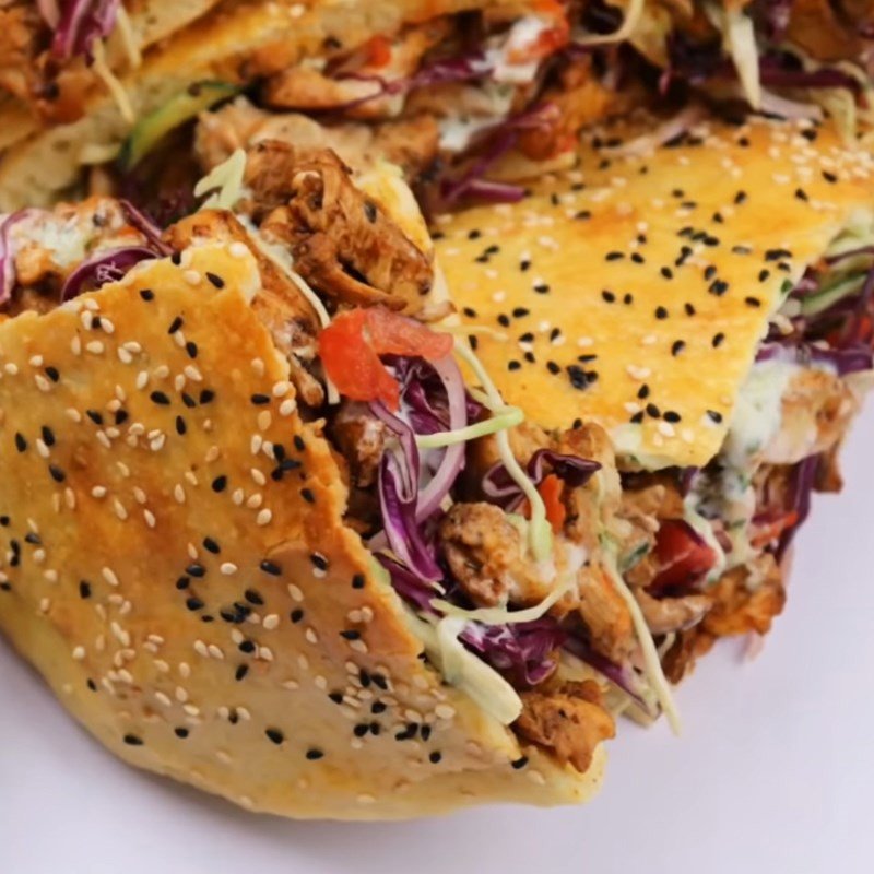 Thành phẩm bánh mì Thổ Nhĩ Kỳ thịt gà