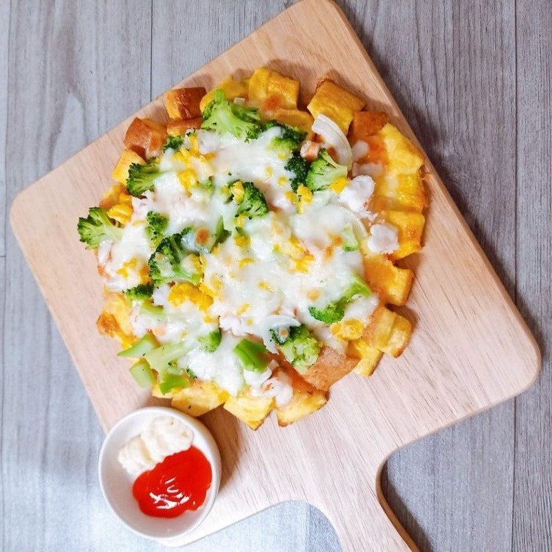 Thành phẩm pizza từ bánh mì sandwich