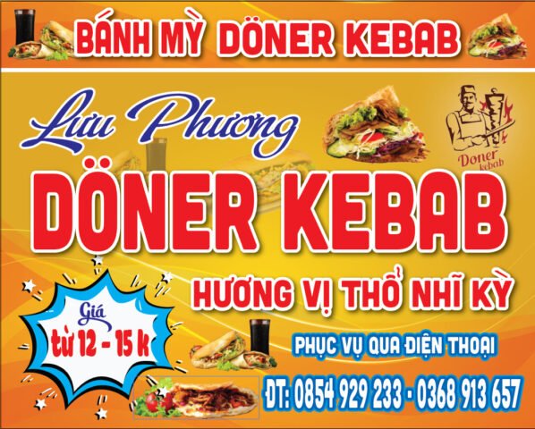 Thiết kế biển quảng cáo bánh mì Thổ Nhĩ Kỳ