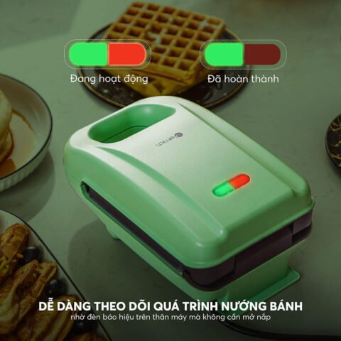 Thiết kế lò nướng bánh mì kẹp Elmich với đèn báo hiệu an toàn