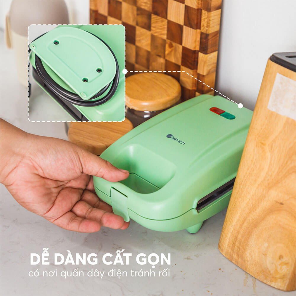 Thiết kế nhỏ gọn dễ cất giữ của kẹp nướng bánh mì