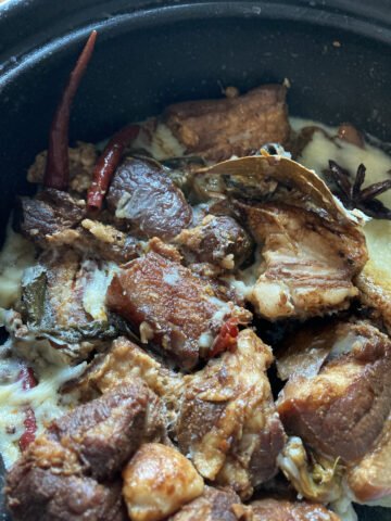 Thịt ba rọi kho tiêu Tứ Xuyên đậm đà, kết đông sau một đêm