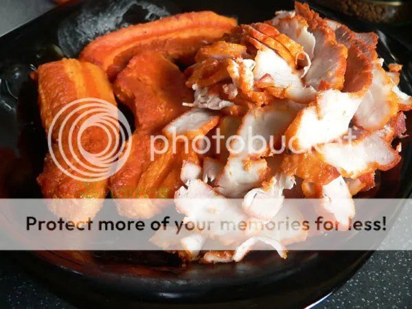 Thịt ba rọi muối sau khi kho chín mềm