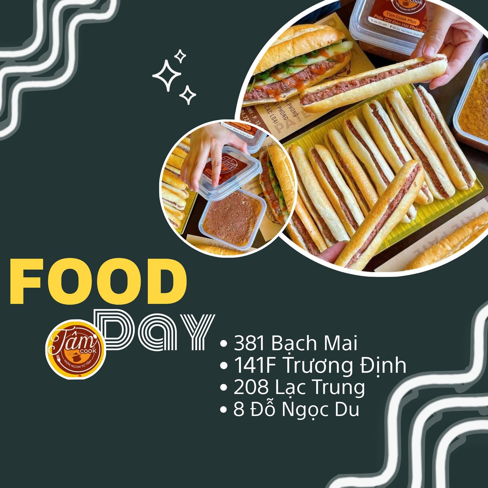 Thực khách thưởng thức bánh mì que Hải Phòng tại một địa điểm ở Hai Bà Trưng