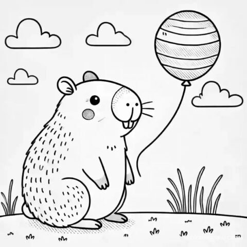 Tranh tô màu quái vật bánh mì chibi ngộ nghĩnh