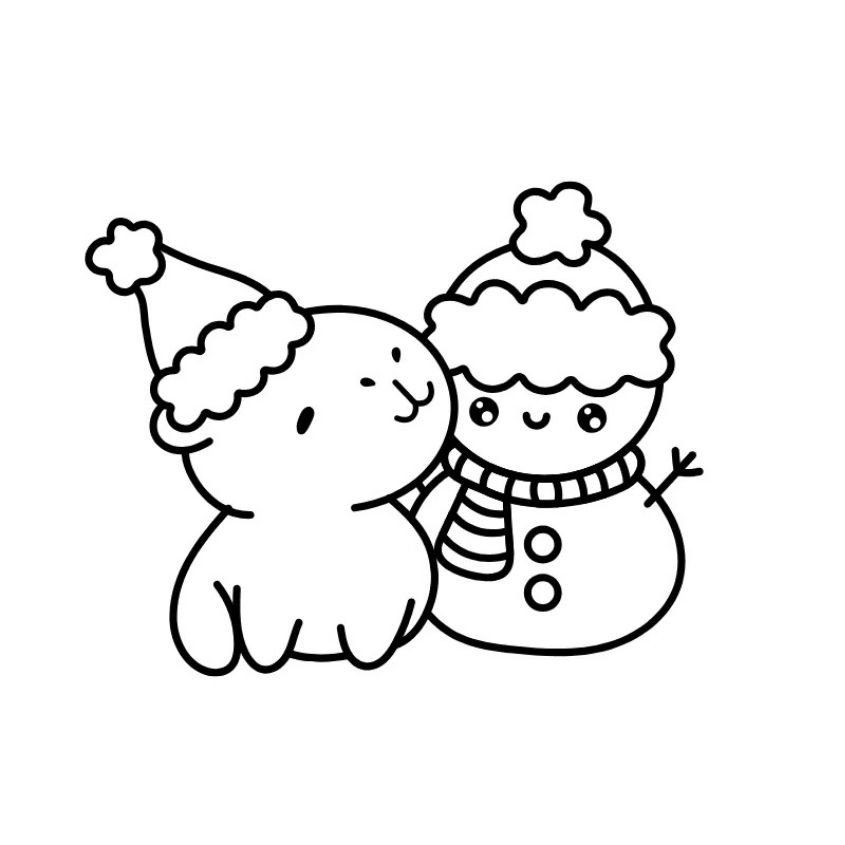 Tranh tô màu quái vật bánh mì đơn giản cho bé