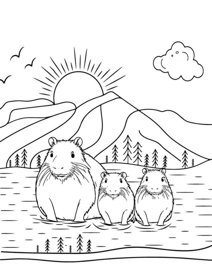 Tranh tô màu quái vật bánh mì với chi tiết tỉ mỉ