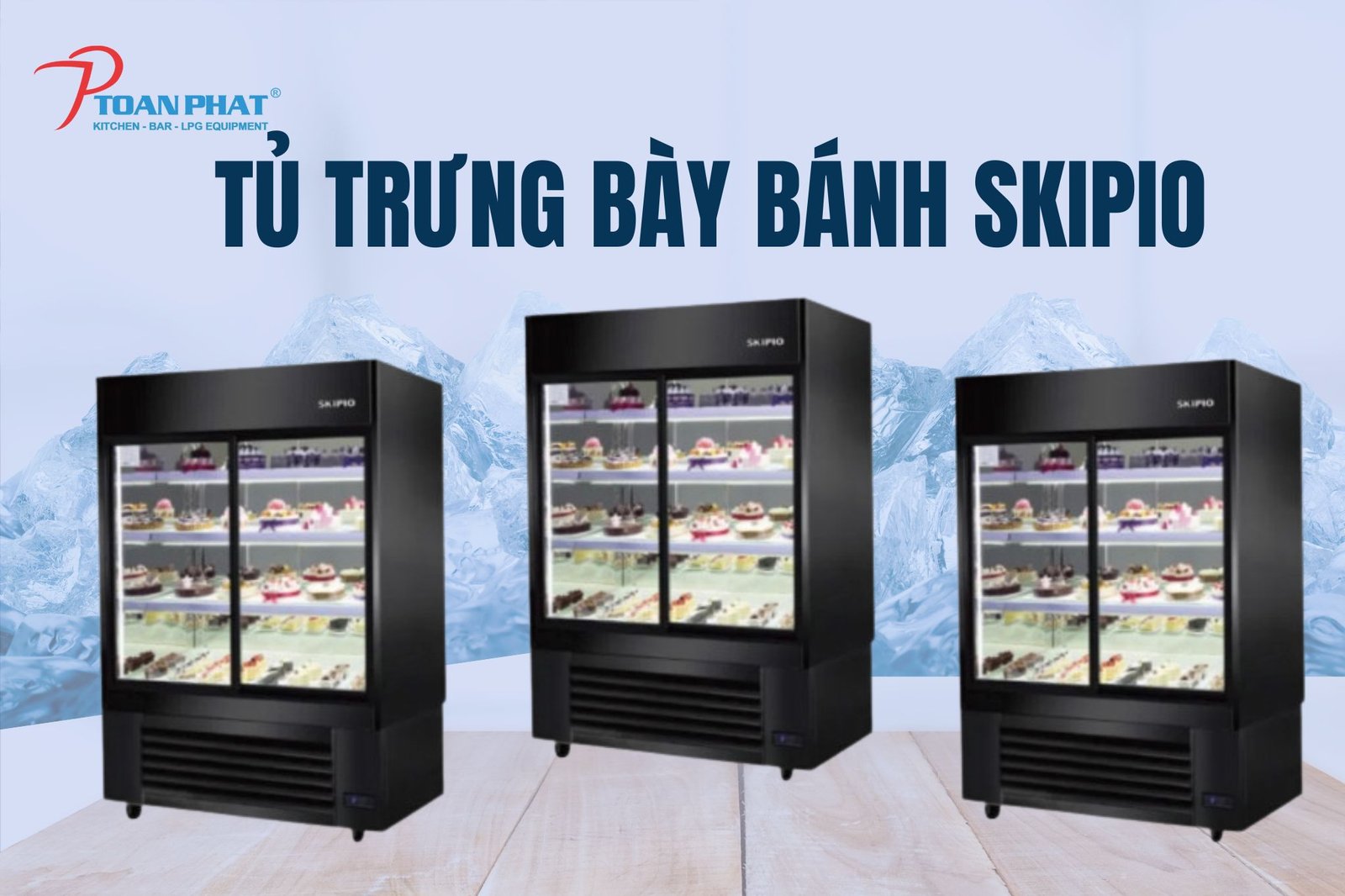 Tủ trưng bày bánh mì Skipio từ Hàn Quốc, hiệu suất cao