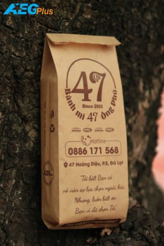 Túi bánh mì xếp hông với kích thước chuẩn cho baguette