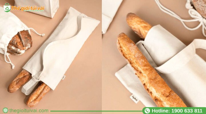 Túi đựng bánh mì chất liệu vải canvas