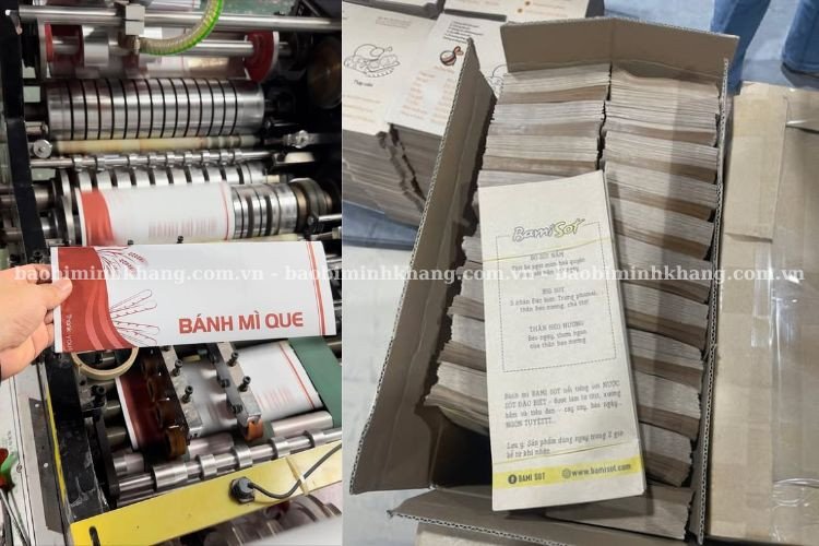Túi giấy bánh mì in logo tùy chỉnh theo phong cách riêng
