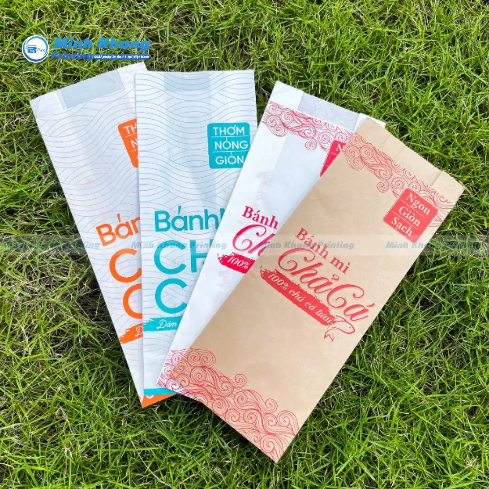 Túi giấy đựng bánh mì chả cá