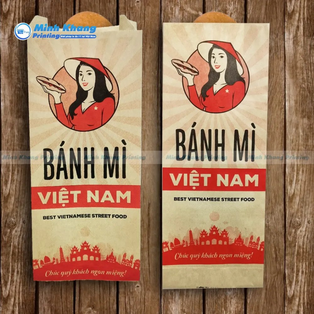 Túi giấy đựng bánh mì đa dạng thiết kế