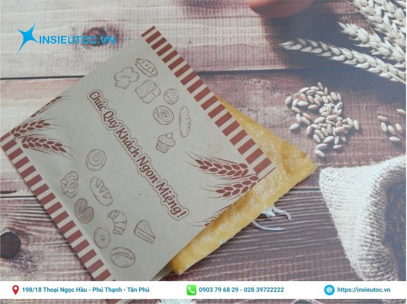 Túi giấy tam giác kraft vàng đựng bánh mì Thổ Nhĩ Kỳ – Doner Kebab