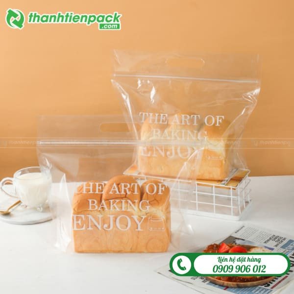 Túi zip trong đựng bánh mì sandwich kín khí