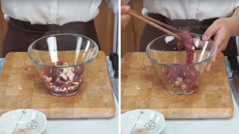 Ướp thịt bò với gia vị đậm đà cho món bít tết