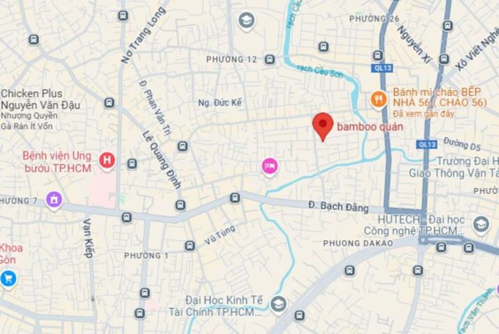 Vị trí địa lý của Bánh mì chảo Bamboo trên bản đồ Sài Gòn
