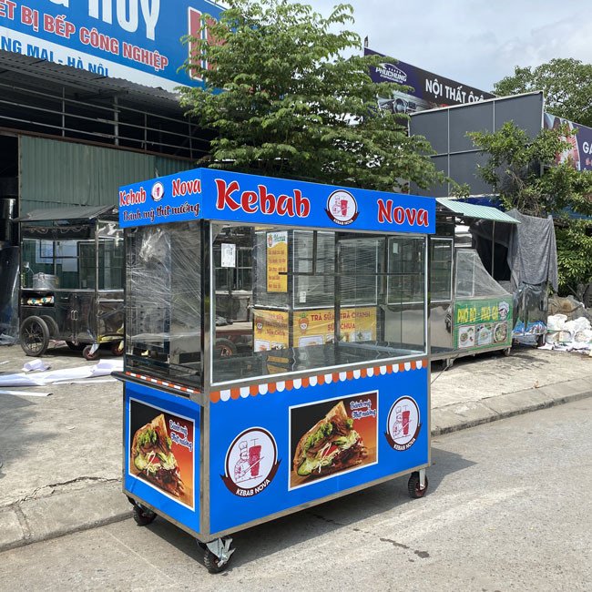 Xe bánh mì có lò nướng 1m8 bằng 2