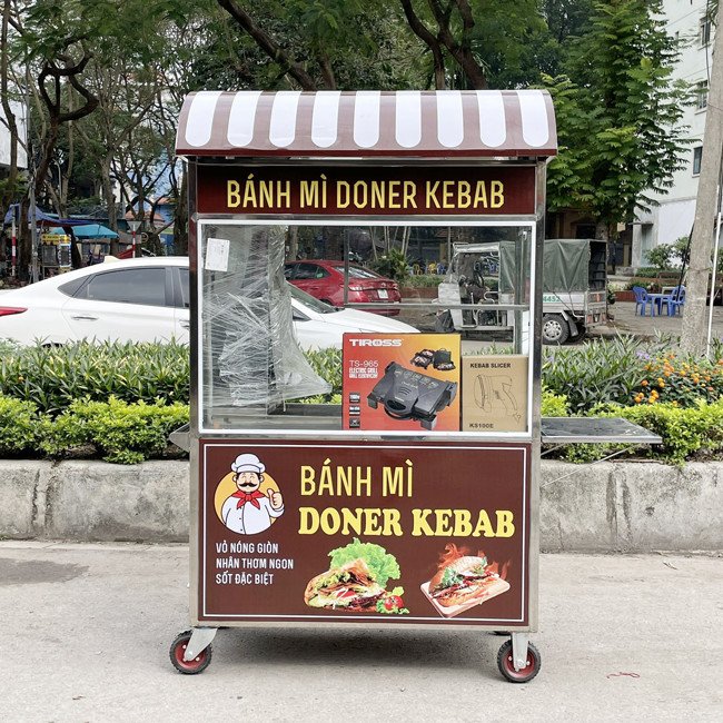 Xe bánh mì lò nướng phù hợp quy mô