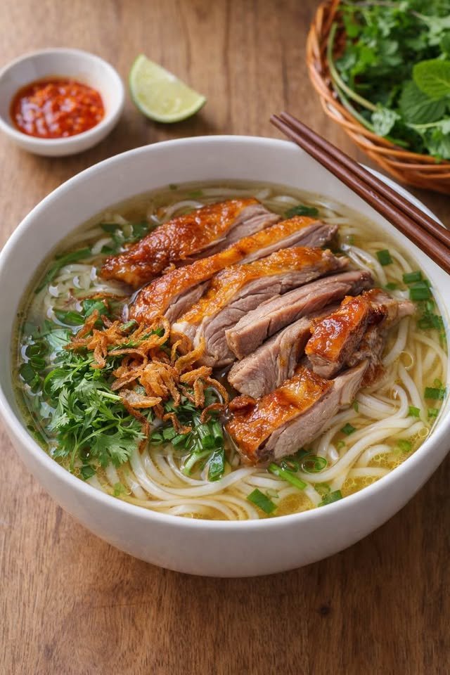 Cách nấu bún vịt không măng đậm vị, nước trong ngon ngọt