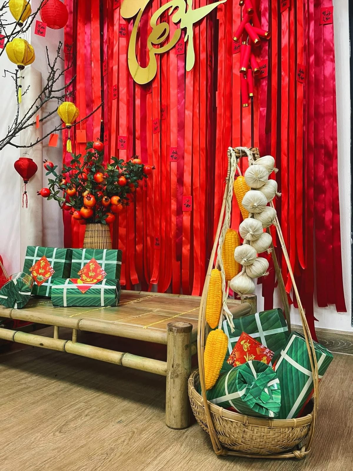 Tự tay làm bánh chưng bằng giấy trang trí ngày Tết