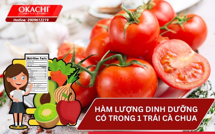 Bảng thành phần dinh dưỡng chi tiết của cà chua bi, giúp hiểu rõ hơn 1 quả cà chua bi bao nhiêu calo và các chất khác.
