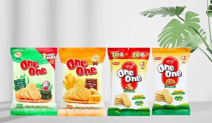 Bánh gạo One One, thương hiệu snack gạo thơm ngon được ưa chuộng tại Việt Nam.