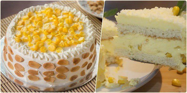 Bánh kem bắp thơm ngon cho bữa tiệc sinh nhật