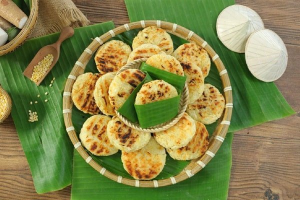bánh khoai mì nướng than với hương vị đậm đà