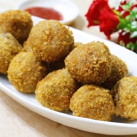 Bánh khoai môn chiên xù viên tròn vàng giòn, gợi ý cách làm bánh khoai môn chiên