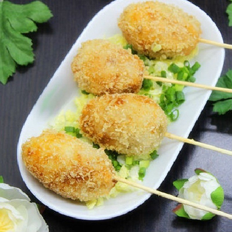 Bánh khoai môn chiên xù xiên que giòn tan, hướng dẫn cách làm bánh khoai môn chiên
