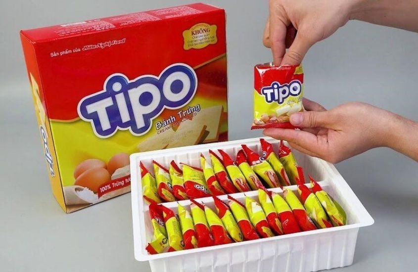 Bánh Tipo tiện lợi cho người dùng, dễ dàng mang theo