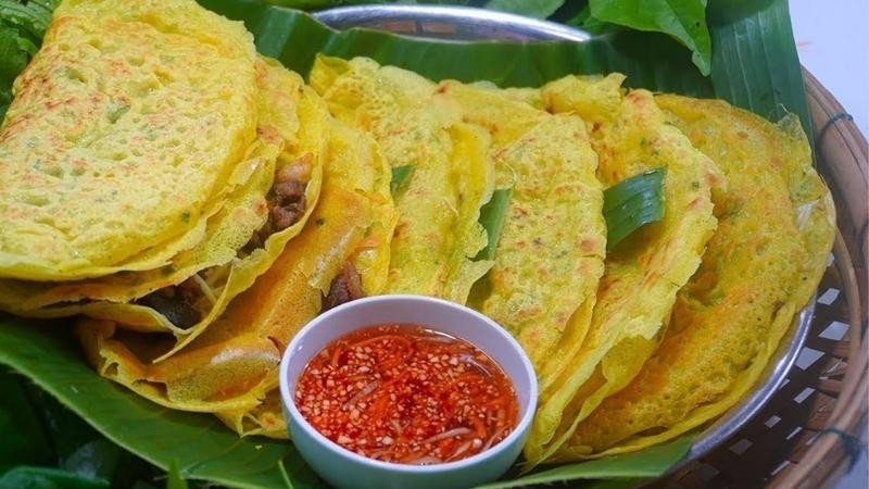 Bánh xèo sau khi chế biến, ước tính 100g bánh xèo bao nhiêu calo