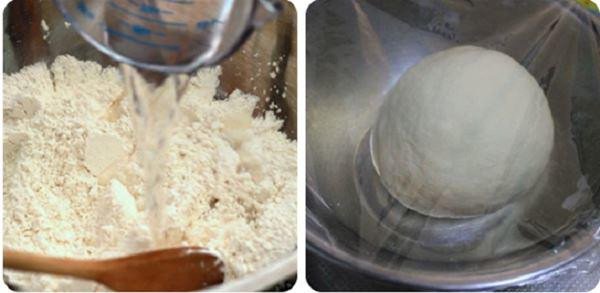 Bát bột nếp đã nhào sẵn, bước đầu tiên trong cách làm bánh trôi nước