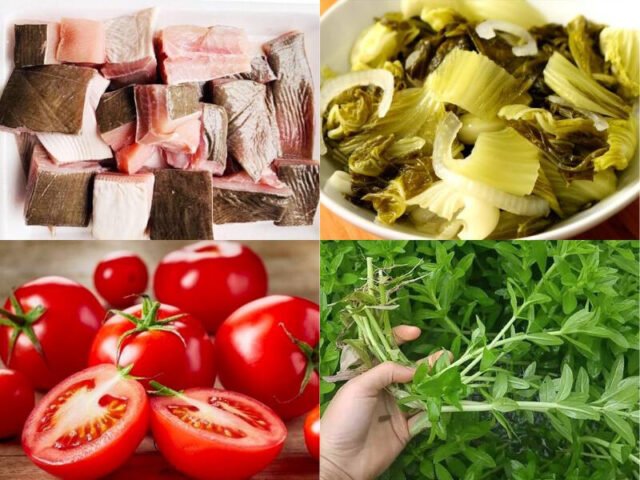 Bát canh chua cá đuối nấu cà chua dứa thơm ngon nghi ngút khói