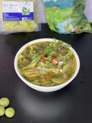 Bát canh dọc mùng nấu thịt băm nóng hổi, thanh mát và bổ dưỡng