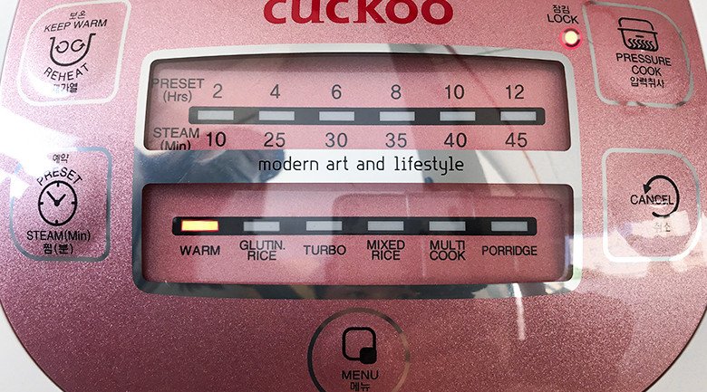 Bật chế độ nấu cơm Glutinous rice