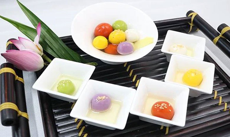 Bát chè trôi nước ngũ sắc đẹp mắt đã hoàn thành