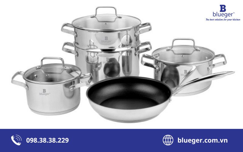 Bộ nồi nấu bếp từ chất lượng cao từ thương hiệu uy tín, đa dạng kích thước.