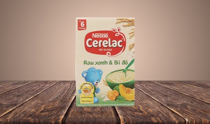 Bột ăn dặm Nestlé Cerelac rau xanh bí đỏ, lựa chọn tốt cho bé ăn dặm