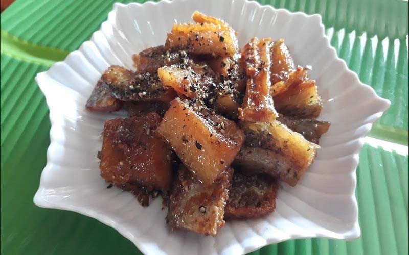 Cá mối khô chiên đường giòn ngon