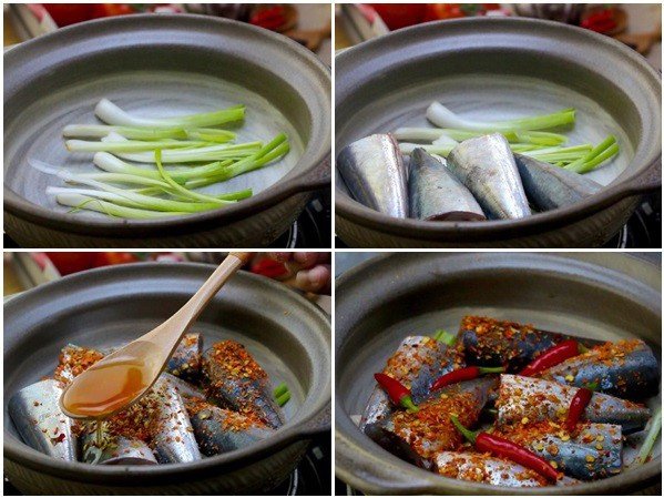 Cá nục đã được tẩm ướp gia vị, sẵn sàng để kho trong nồi đất, làm nên món cá nục ngon.