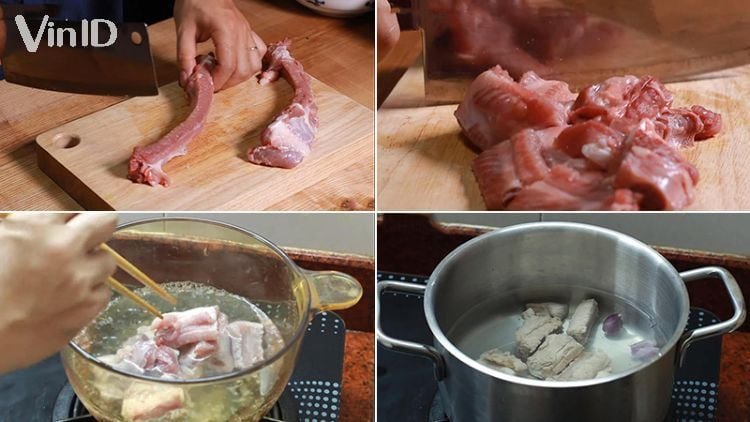 Các bước sơ chế sườn