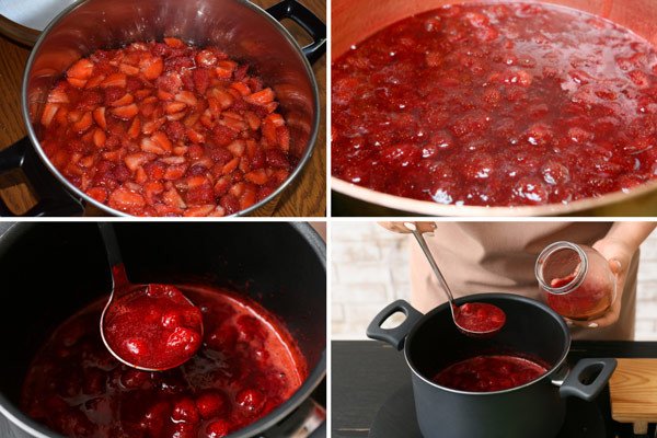 Các công đoạn làm mứt dâu tây