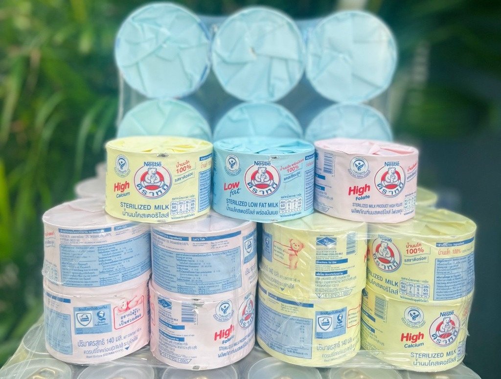 Các loại sữa gấu Nestle Thái Lan đa dạng về hương vị và thành phần dinh dưỡng